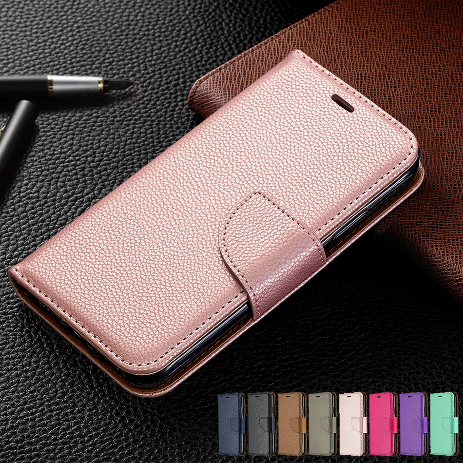 Роскошный чехол-книжка с текстурой личи для iPhone 11 Pro Max, чехол для iPhone XS Max X XR 6 6S 7 8 Plus, чехлы для телефонов