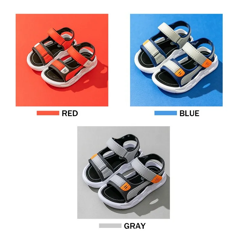 

2021 Children's Summer Boys PVC Sandals Baby Flat Children Fashion Beach Shoes Kids Sports Soft Non-slip Casual Toddler Sandals