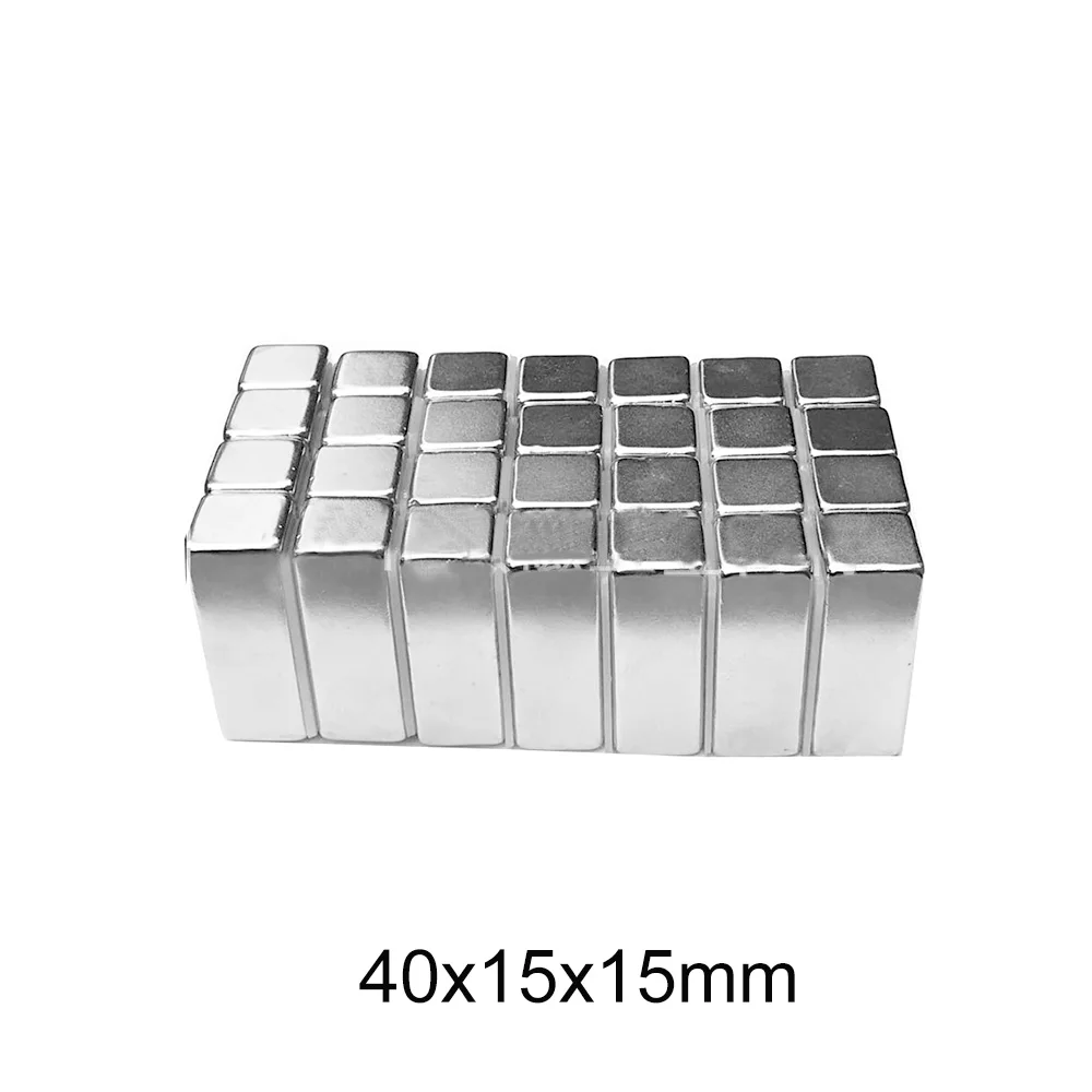 

1/2/5 шт., сильный неодимовый магнит 40x15x15 мм