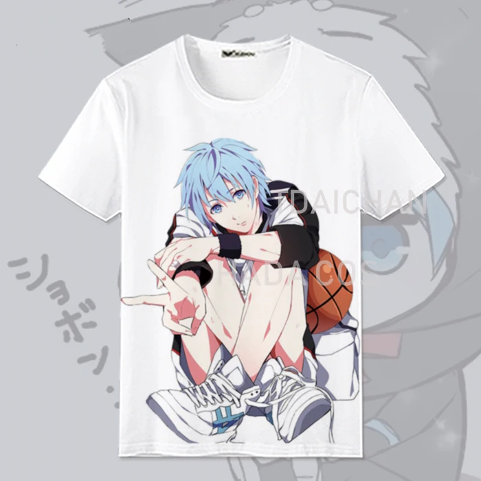 Детский баскетбольный костюм Kuroko's Kuroko Tetsuya Kagami Taiga с принтом белый топ