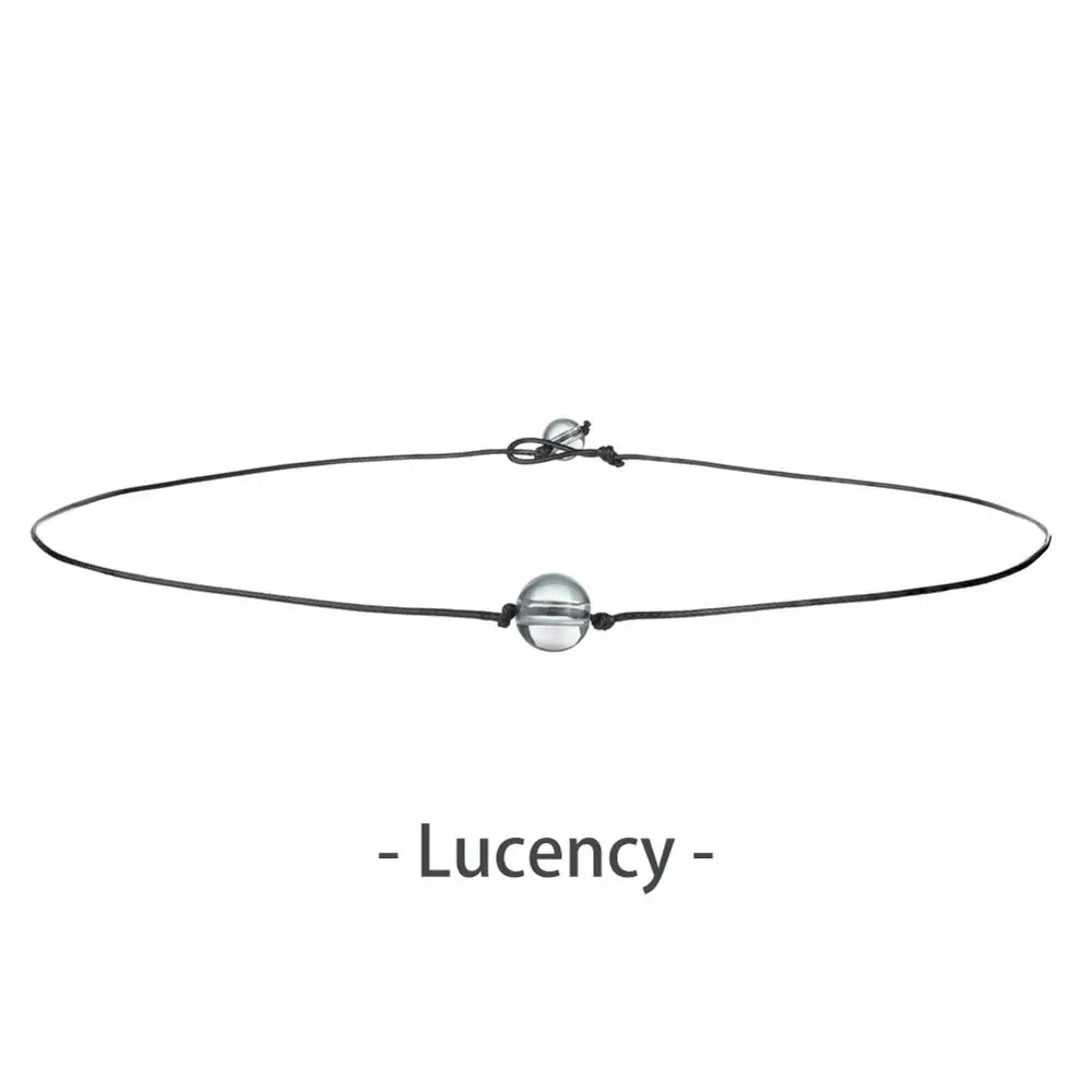 Цепочка с подвеской из черной кожи простой кулон жемчугом ожерелье натурального