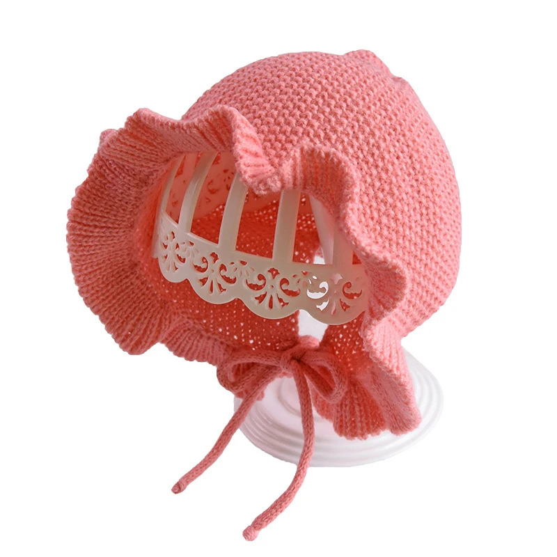 Осенняя зимняя детская шапка с оборками для девочек | Детская одежда и обувь