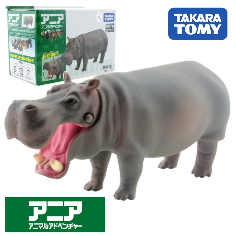 Купи Takara Tomy Tomica Ania Animal Adventure Hippopotamus As 06 Diecast Resin Baby Toys Funny Kids Bauble за 382 рублей в магазине AliExpress