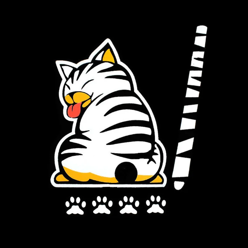 

Creative Cat Moving Tail Paws Car Stickers Windshield Rear 3D Window Wiper Cartoon Car Decal Stickers Funny Exterior Accessories