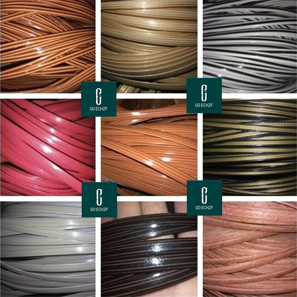 

Градиент кофе 500 г, плоский синтетический ротанговый Плетеный материал, пластиковый ротанг для вязания и ремонта стула, стол из синтетическ...