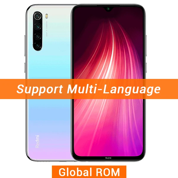 Мобильный телефон Xiaomi Redmi Note 8 с глобальной прошивкой, 4 Гб ОЗУ, 64 Гб ПЗУ, Восьмиядерный процессор Snapdragon 665, четырехъядерный процессор 48 МП, камера 6,3 дюйма, экран 4000 мАч - Цвет: Global ROM White