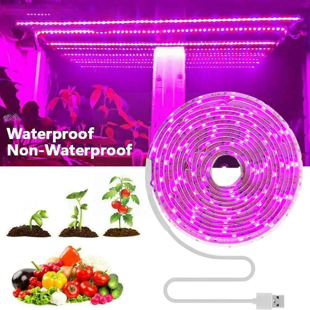 

UV Plant Growth Lamp 5V 200cm LED Growth Tube Sunlike Full Spectrum Suitable For Indoor Flower Stand Plant Growth J7T9