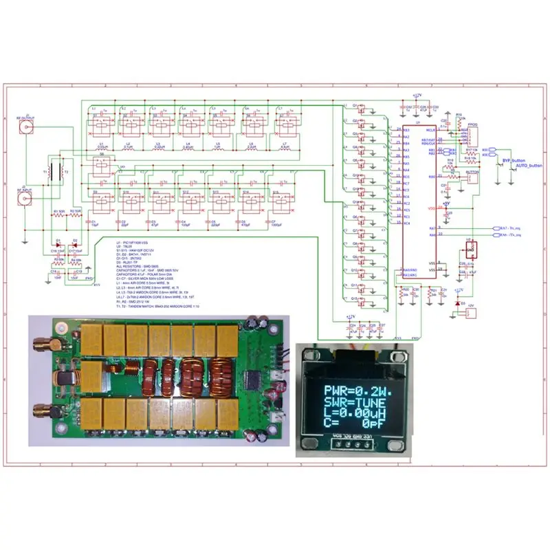 

100W OLED ATU100 automatic antenna tuner DIY KITS 1.8-50 MHz 0.96 inch