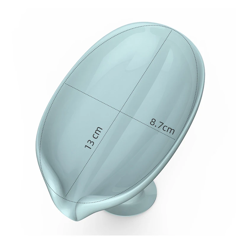 

Creative Leaf-Shaped Soap Dish Perforated Free Standing Suction Cup Drain Bathroom Storage Soap Rack Laundry Bathroom Soap Box
