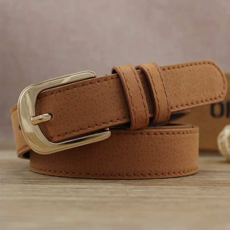 camel belt Женские черные джинсы ремень кожа Золотая Пряжка свиная кожа ремни для женщин девушки мода дизайнер коричневый центуре femme дамы ceinture - Цвет: camel belt
