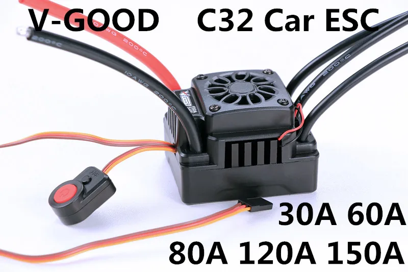 

V-Good VGOOD C32 Brushless / Senseless two-way waterproof ESC 30A / 60A /80A/ 120A / 150A competition ESC RC car accessories