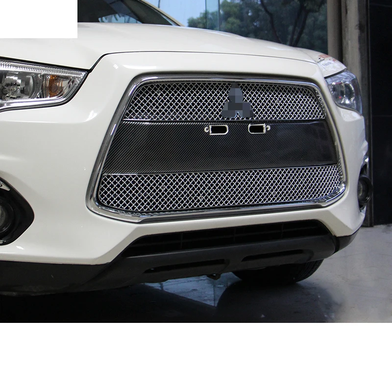 Передний бампер из нержавеющей стали lsrtw2017 средняя сетка для Mitsubishi Outlander Sport Asx RVR