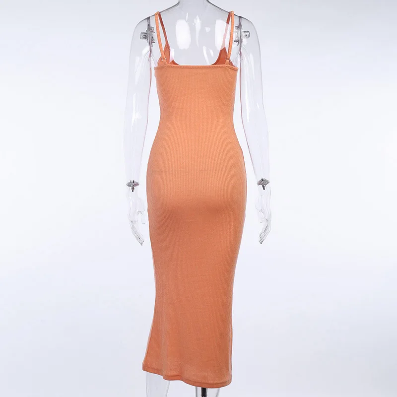 

LeanFun Dresses No Sleeve Dress Sexy Women Boho Women's Sundress Summer 2021 Suits With Skirt Light Vintage Long Maxi Woman