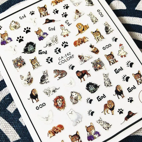 Новейшая 3d наклейка для дизайна ногтей dream fold CATS SOLO nail-111 Переводные картинки инструмент DIY Инструменты для украшения ногтей - Цвет: CA-542