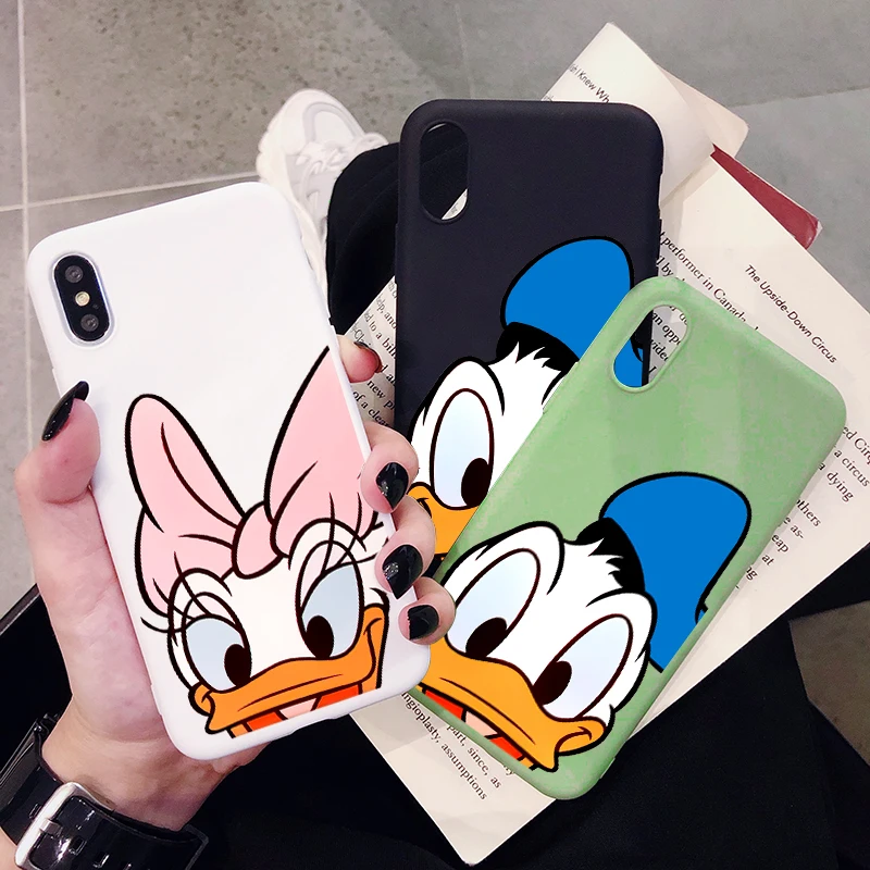 Чехол для телефона с рисунком Дональда Дака iPhone 11 Pro XR X Xs Max 8 7 6 Plus 6S 5S SE матовый