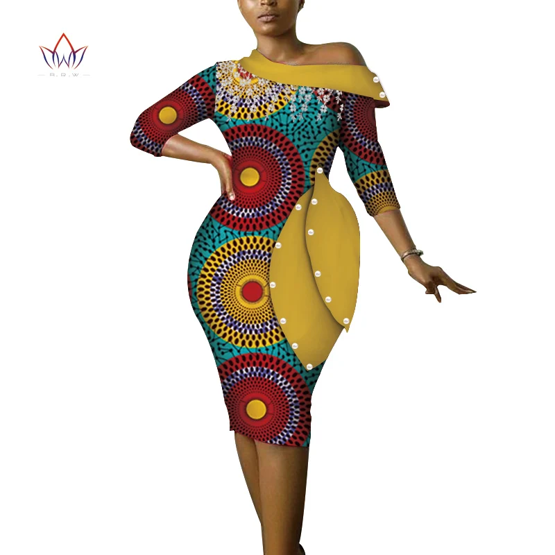Африканские платья для женщин Vestidos Tasel элегантные Анкара платья Дашики плюс размер с открытыми плечами африканская одежда WY3686