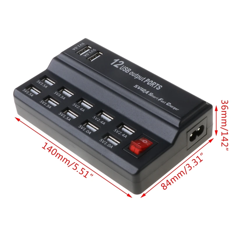

NEW 10 Ports USB Hub Fast Charging Station Wall Travel Desktop Charger Power Adapter Hub EU/UK/US Plug High Qaulity C26