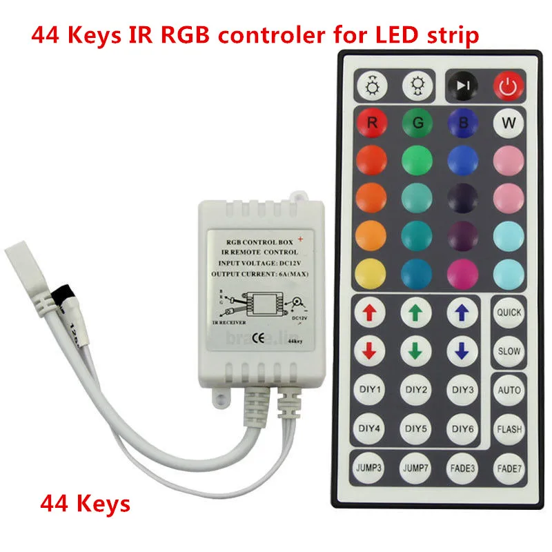 Светодиодный мини диммер RGB с ИК пультом дистанционного управления для SMD 5050/3528 12