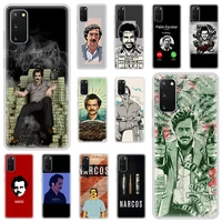 luxury silicone phone case for samsung galaxy s20 fe s10 s9 plus s21 ultra s8 matte cover funda narcos tv series pablo escobar