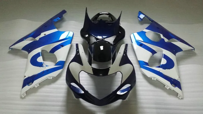 Набор обтекателей для GSXR1000 00 01 02 GSXR 1000 K2 2000 2001 2002 набор белого и синего цвета +
