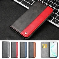 luxury leather case for samsung galaxy note10 s10 s9 s8 plus s6 s7edge retro flip j4 j6 plus j3 j5 2017 card holder cover coque