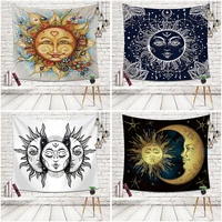 psychedelic witchcraft tapestry india boho sun moon wall tapestry tapiz trippy background hanging cloth home bedhead mural decor