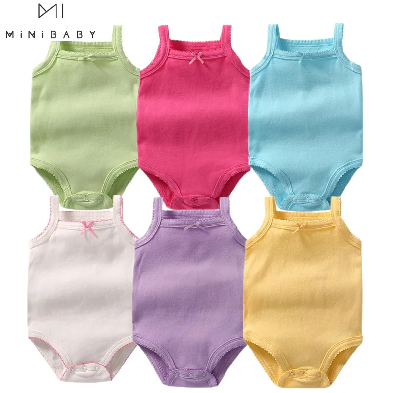 

Summer aliexpress baby clothes Infant Bodysuit 9 colour baby girl costume 0-2 years old Newborn Clothes Body Infantil Menina