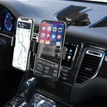 Sucker Mobile Phone Holder 360 Degree Rotation Dashboard Double Holder Stand in Car No Magnetic GPS Mount Support For iPhone