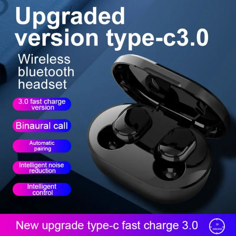 In-ear Earphone For Bluetooth Double Earbuds Mini Portable Type-C 3.0 Quick Charging Wireless TWS Headset Accessories | Электроника