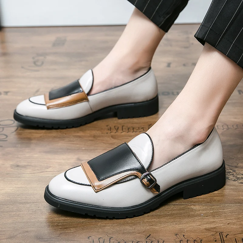 

Туфли мужские из лакированной кожи, без застежки, официальная Уличная обувь, итальянский стиль, большой размер 48