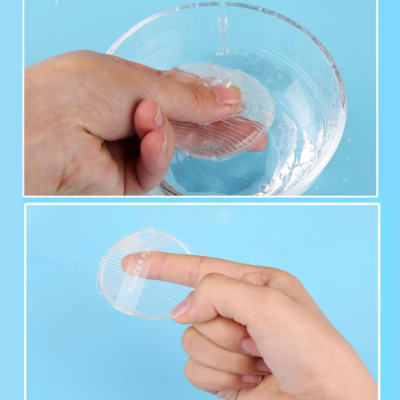 

Silicone Puff Transparent Jelly Pad BB Cream Round Makeup Puff Clean And Hygienic Easy To Clean Puff