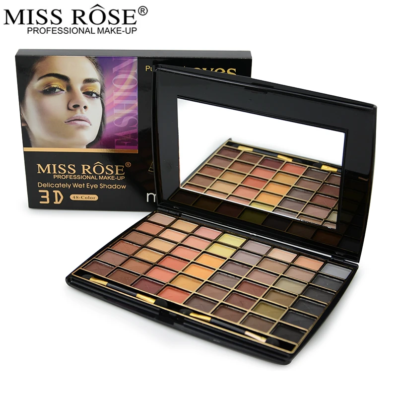 Miss Rose 15/20/48 Цвет палитра теней для век макияж Палитра яркие матовые мерцающие тени Цвет Фул тени для век макияж Косметические с кистью - Цвет: 48 color