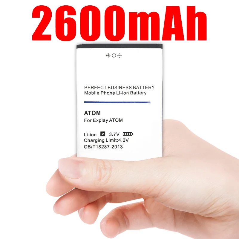 Высококачественный Сменный аккумулятор для аккумуляторов Explay ATOM 2600