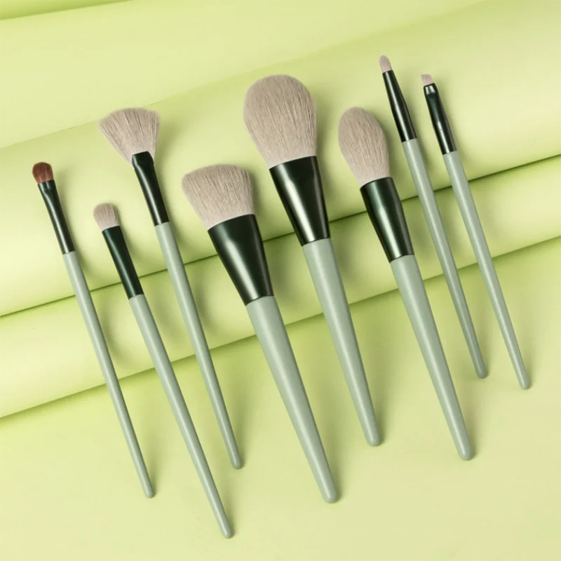

8pcs/Set Makeup Brushes Set Professional For Cosmetic Foundation Powder Eyeshadow Kabuki Blending Brush Beauty Tool