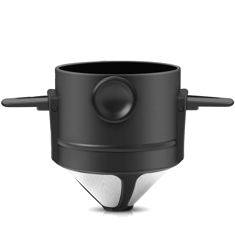 

Фильтр для кофе New-Pour over, портативный многоразовый кофейный капельный конус-мини складной безбумажный одиночный
