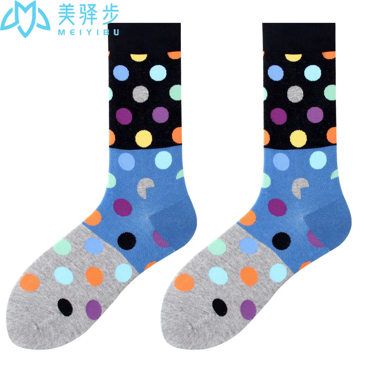 12 Pairs Per Set New Big Dot Fashion Men's Stockings Breathable Hip-Hop Street Socks Happy Socks Wholesale