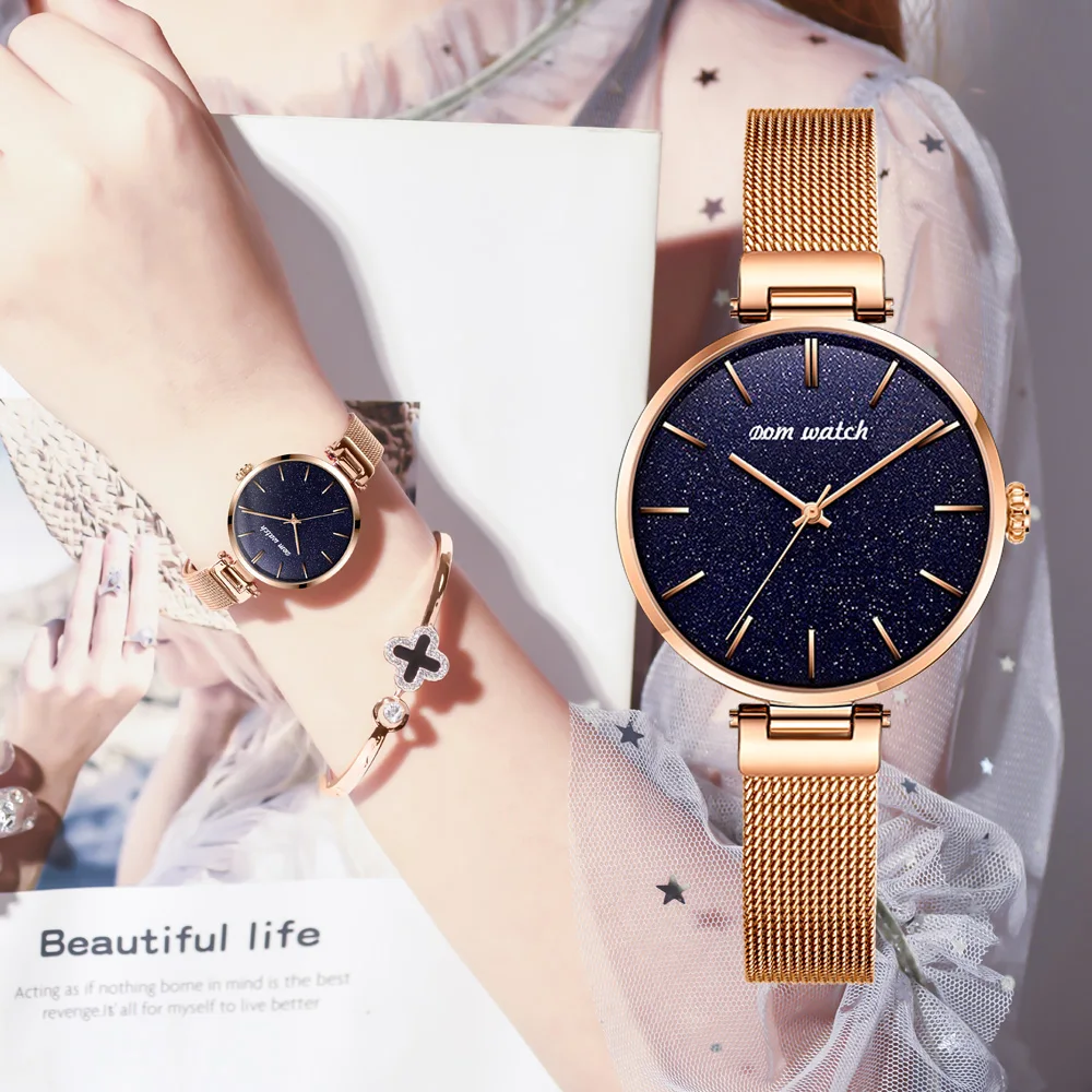Роскошные женские часы Звездное небо кварцевые наручные Модные reloj mujer relogio