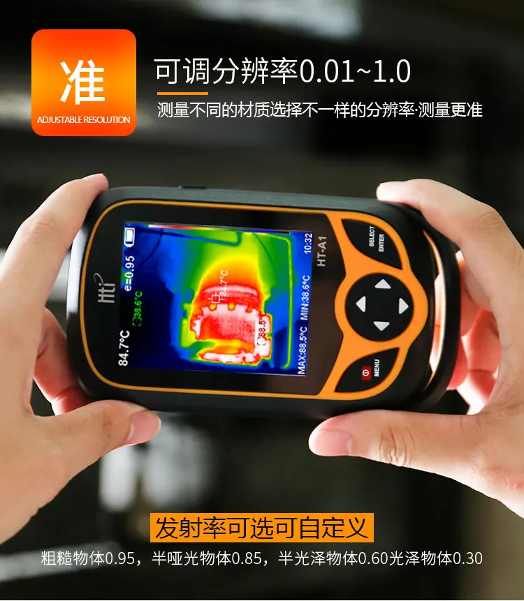 

GM320 as Gift HT-A1 3.2 inch Full View TFT Screen Infrared Thermal Imaging Camera Detector for Outdoor Hunting