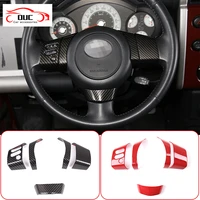 abs carbon fiber car steering wheel trim control button frame cover for toyota fj cruiser 2007 2021 interior accessories