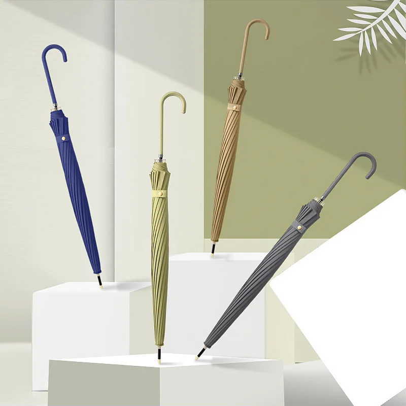 Ветрозащитные зонты с длинной ручкой модные яркие свадебные милые для рыбалки