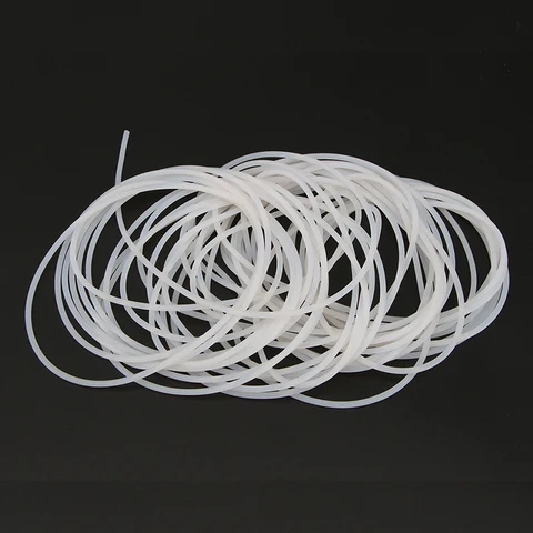 Силиконовый шнур, силиконовый шнур, диаметр 1, 1,5, 2, 3, 4, 5, 6, 7, 8, 9, 10 мм, молочно-белый цвет
