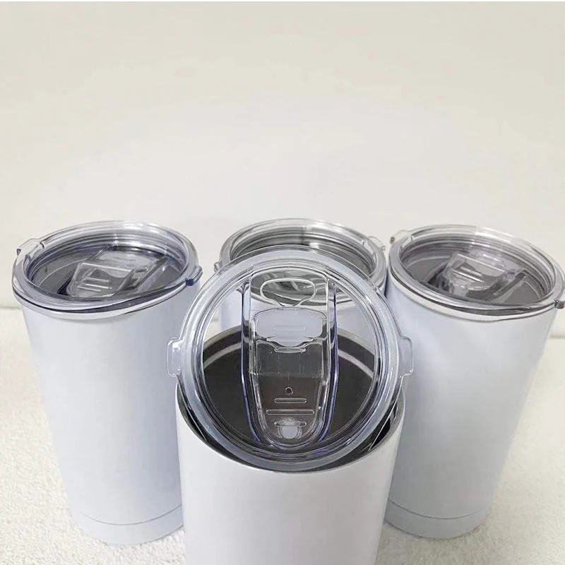 

20Pcs/Lot 12oz Straight Water Bottle White Blanks Skinny Tumbler Stainless Steel With Sealed Lids Sublimation Thermos Portable