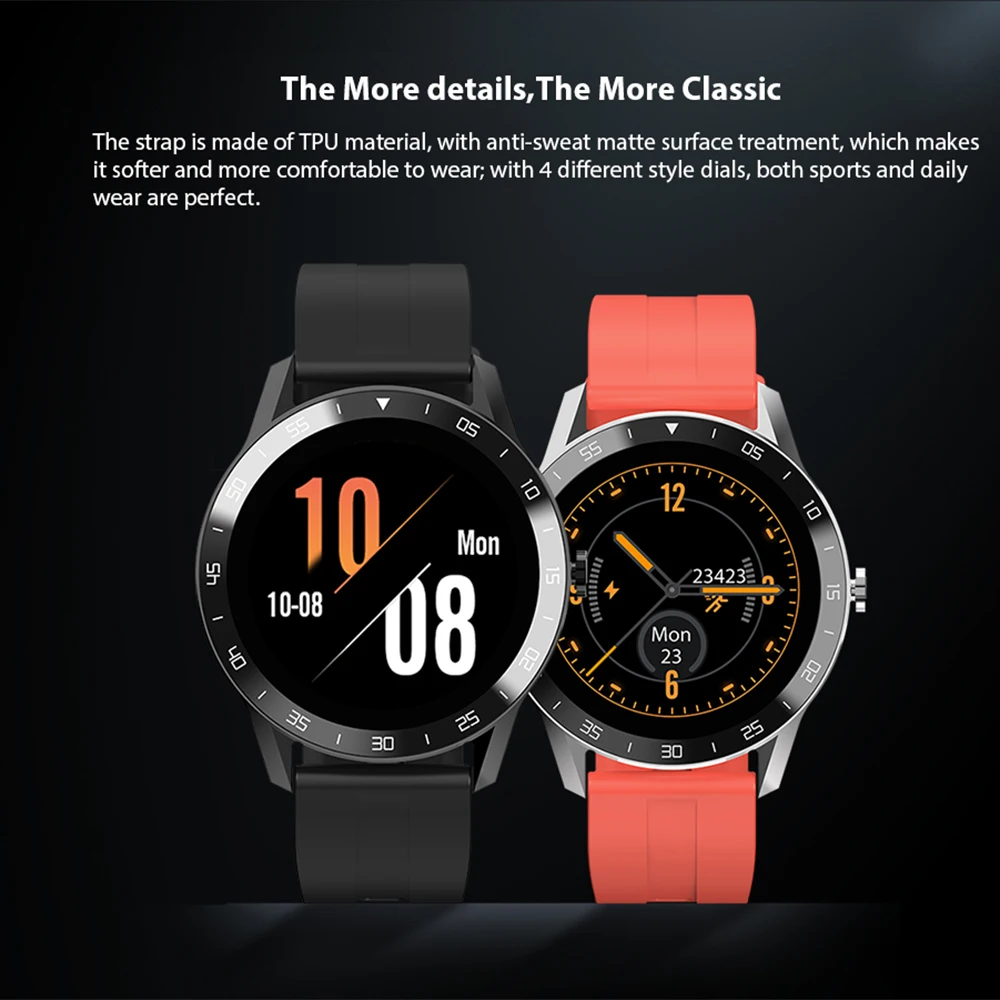 Смарт-часы Blackview X1 с сенсорным экраном 1 3 дюйма и пульсометром 260 мАч | Электроника
