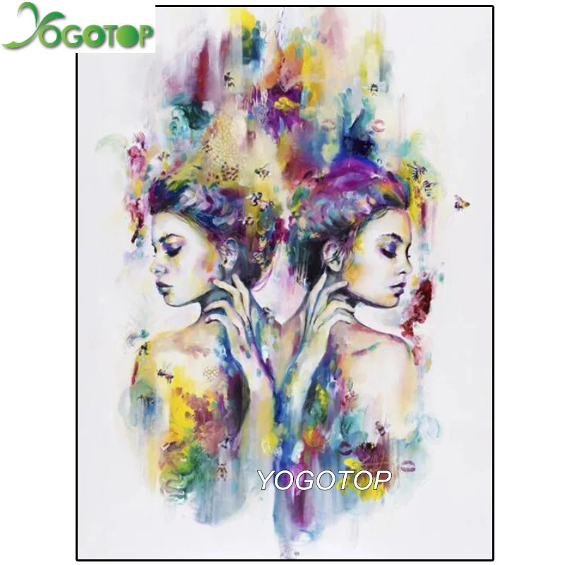 

colorful sister Painting DIY Diamond Painting diamond Embroidery 5d mosaic Diamond abstract art cross stitch Salon decor YY2900