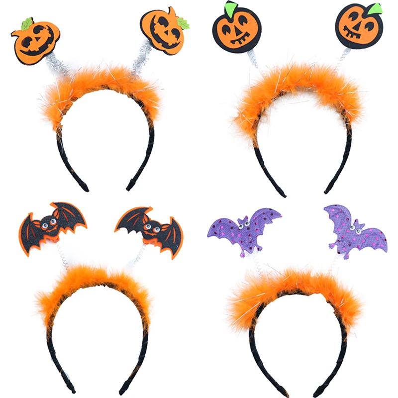 Летучая мышь Тыква оголовье Женские аксессуары для волос Хэллоуина эластичные