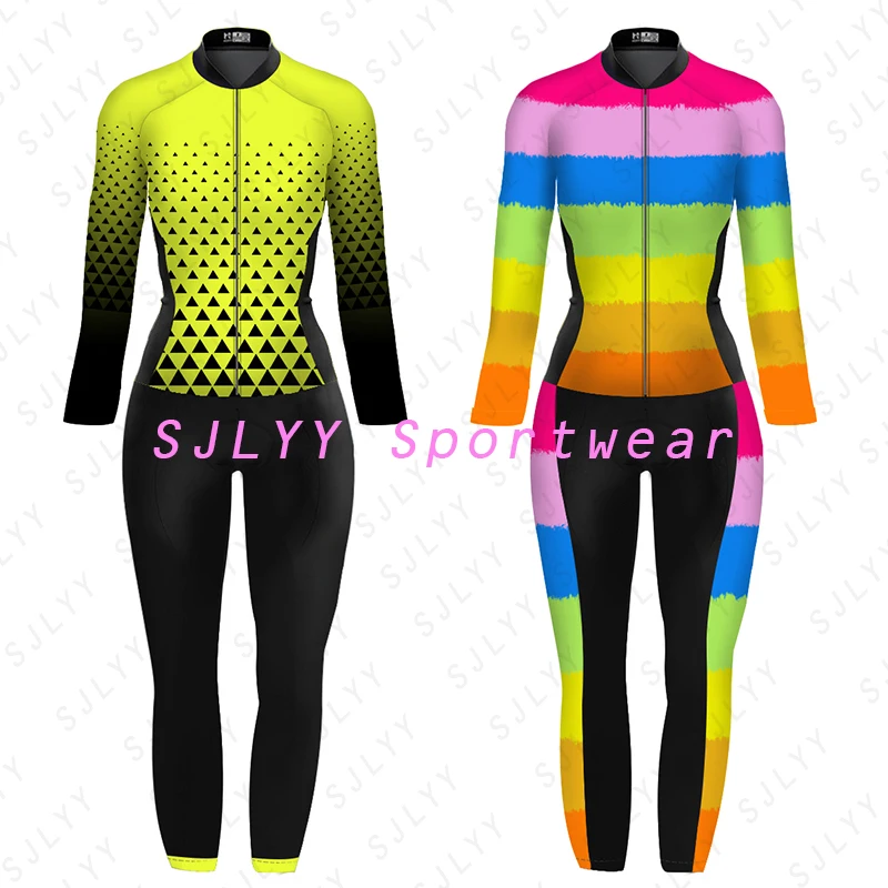 

Women's Cycling Coverall Little Monkey Long Leg Sleeve Triathlon Jumpsuit Bike Jersey Set Thin Bicycle Running Skinsuit MTB Suit