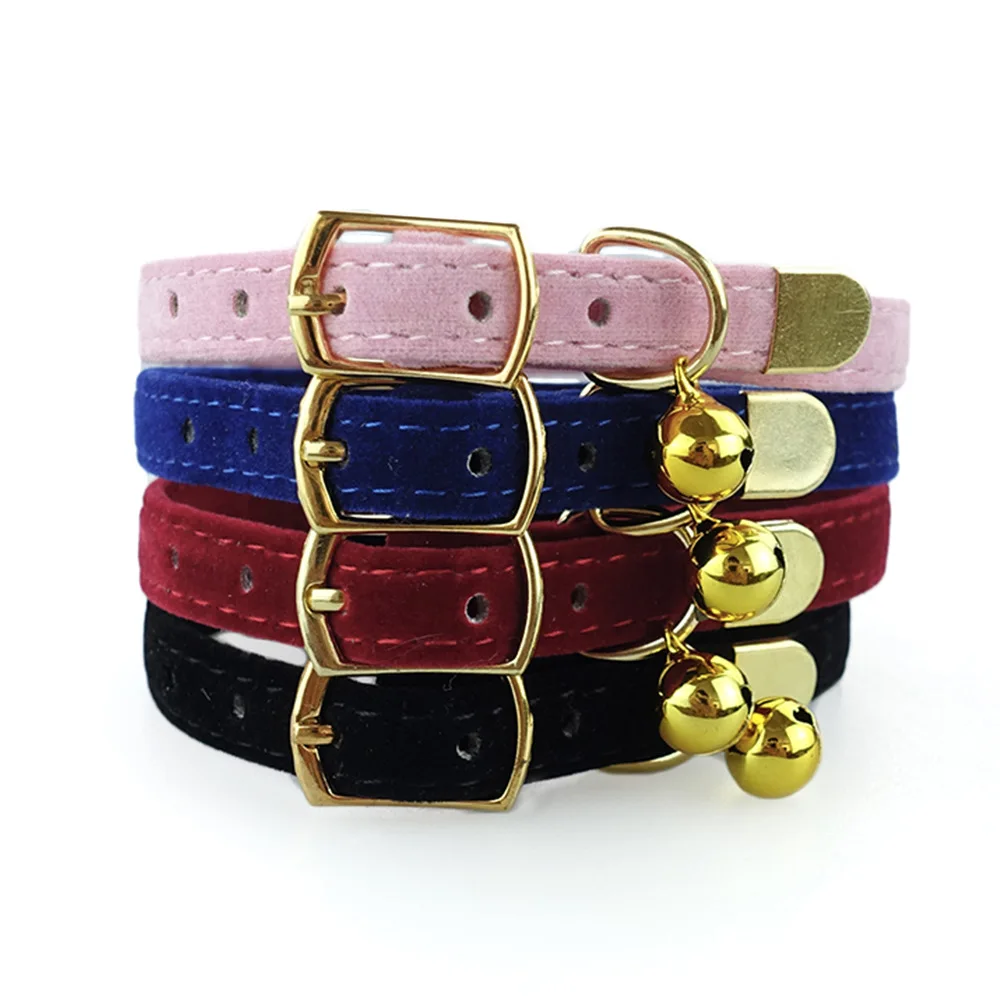 Cat Collar With Bell Safety Collars Puppy Dog For Cats Small Dogs Kittens Solid Pet Chihuahua Products | Дом и сад