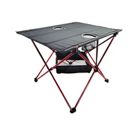 lightweight portable oxford cloth waterproof folding table with cup holders for campinghikingpicnic