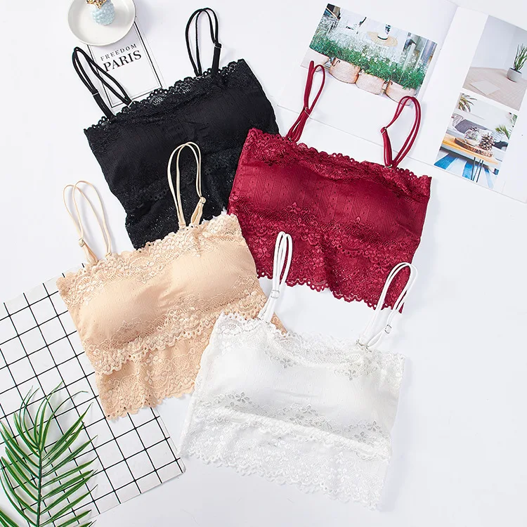 Сексуальный топ без пятки кружевной бюстгальтер на спине сексуальный основа