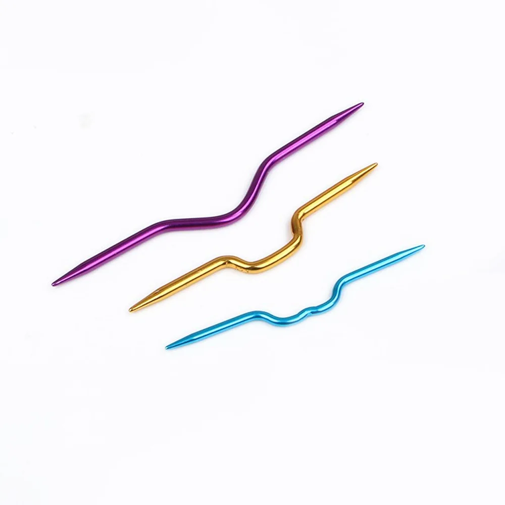 3 шт. изогнутые крючки для вязания крючком алюминиевые спицы шарфа свитер